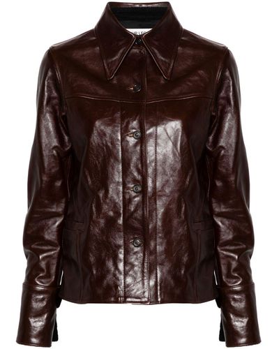 Our Legacy Verve Leather Jacket - Brown