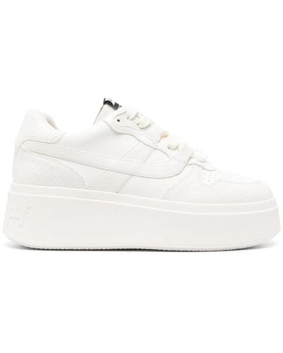 Ash Sneakers match con suola rialzata - Bianco