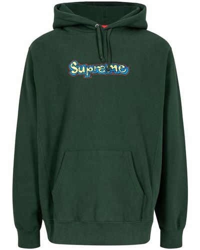Supreme X Gonz Logo hoodie en coton - Vert