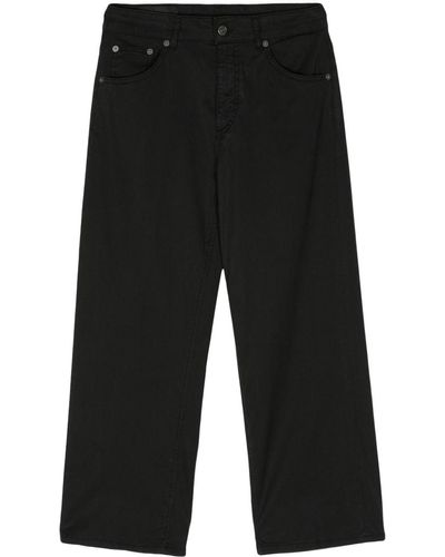 Dondup Mid-rise Straight-leg Trousers - Black