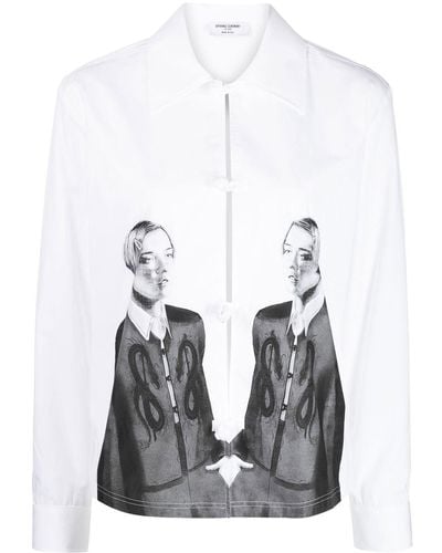 Opening Ceremony Graphic-print Cotton Shirt - White