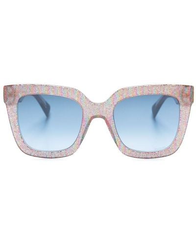 Missoni Pilotenbrille mit Glitter - Blau