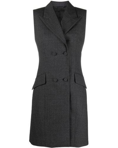 Givenchy Vestido corto con doble botonadura - Negro