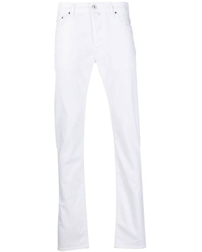 Jacob Cohen Attached-scarf Straight-leg Jeans - White