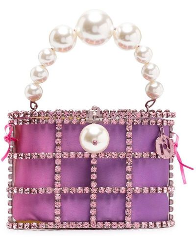 Rosantica Holli Crystal-embellished Tote Bag - Purple