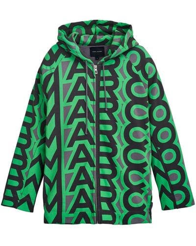 Marc Jacobs Monogram Zip Hoodie - Green