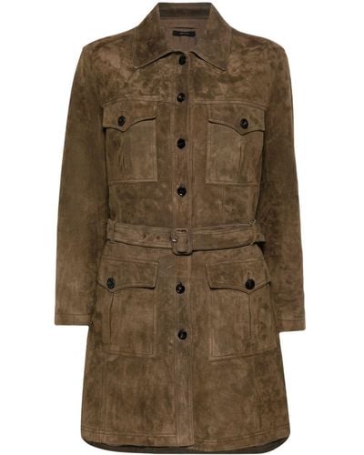 Tom Ford Manteau en daim - Vert