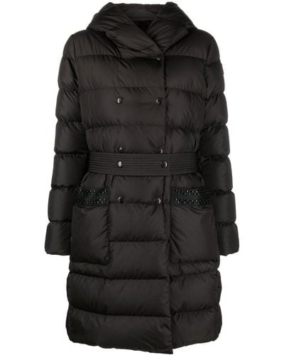 Moncler Double-breasted Padded Coat - Black