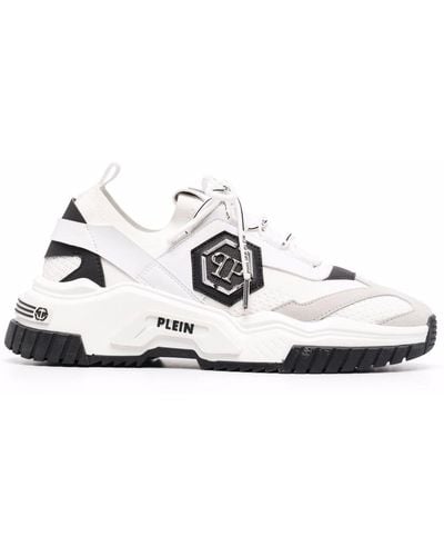 Philipp Plein Predator Sneakers mit Kontrasteinsätzen - Weiß