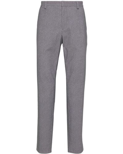 BOSS Check-print Tailored Trousers - Grey