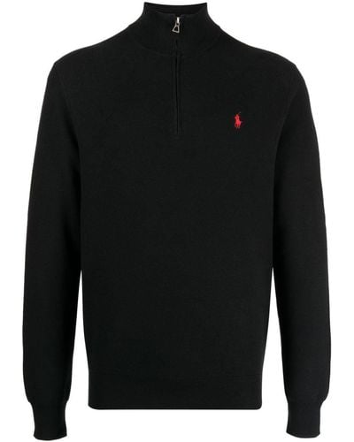 Polo Ralph Lauren Polo Pony ハーフジップ セーター - ブラック