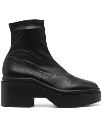Robert Clergerie Round-toe 85mm Leather Boots - Black