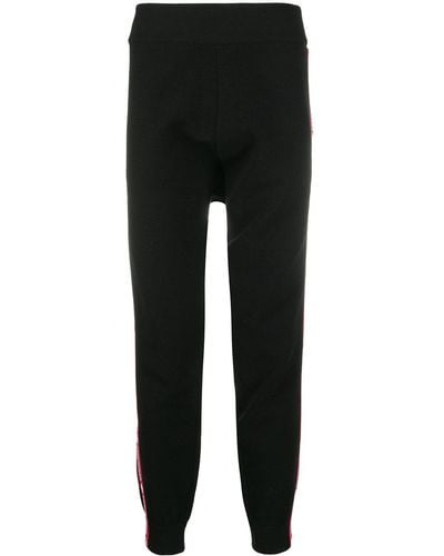 DSquared² Pantalones de chándal con apliques de rayas - Negro