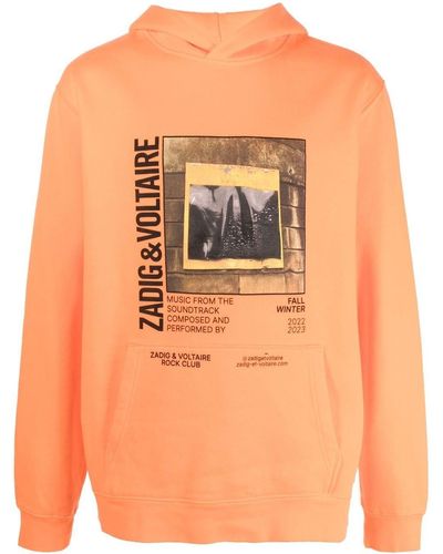 Zadig & Voltaire Sudadera con capucha y estampado gráfico - Naranja