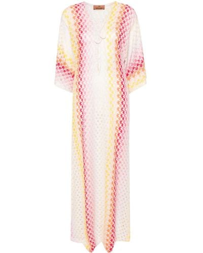Missoni Open-knit Maxi Dress - Pink