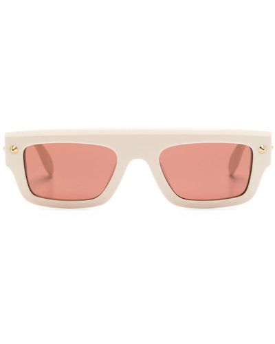 Alexander McQueen Square-frame Tinted Sunglasses - Pink