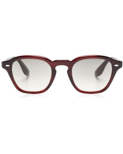 Oliver Peoples Peppe Square-frame Sunglasses - Red