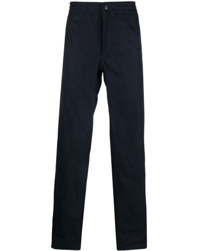 A.P.C. Elasticated-waist straight-leg trousers - Azul
