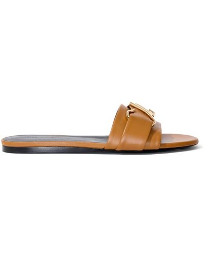 Proenza Schouler Monogram Slide Sandalen - Bruin