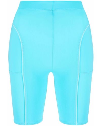 Jacquemus Culottes de ciclismo de canalé - Azul
