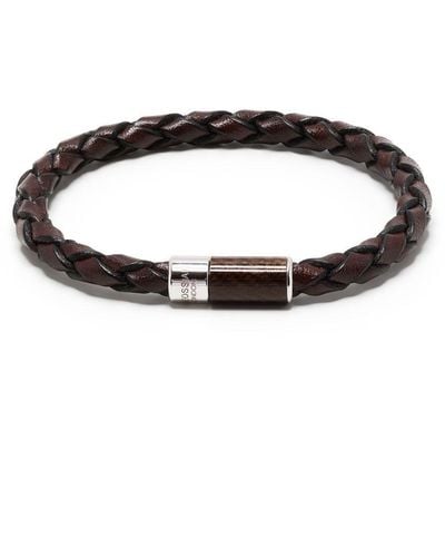 Tateossian Carbon Pop Woven Bracelet - Brown