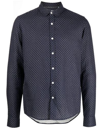 Private Stock Overhemd Met Stippen - Blauw