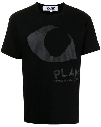 COMME DES GARÇONS PLAY アイプリント Tシャツ - ブラック
