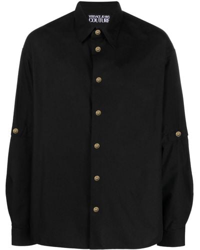 Versace Hemd mit geprägten Knöpfen - Schwarz