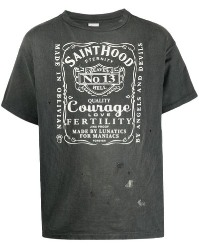 SAINT Mxxxxxx T-shirt à logo imprimé - Noir
