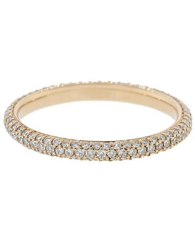 Kwiat 18kt Rose Gold Moonlight 3-row Pave Diamonds Ring - White