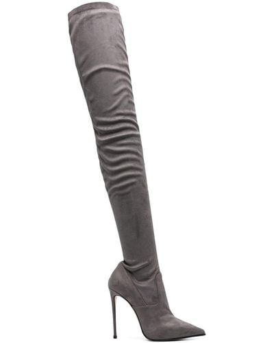 Le Silla 120mm Suede Thigh-high Boots - White