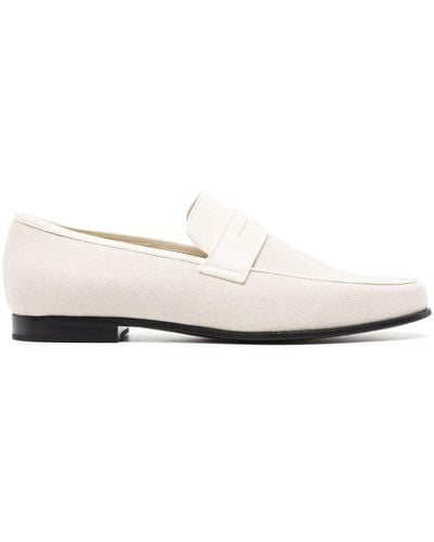 Totême Canvas Penny Loafers - White