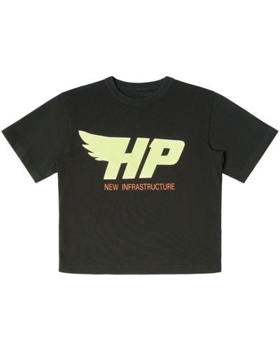 Heron Preston T-shirt en coton à logo imprimé - Noir
