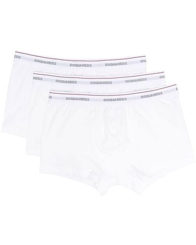 DSquared² Set aus drei Shorts mit Logo-Bund - Weiß