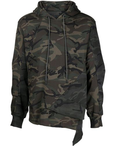 Mostly Heard Rarely Seen Camouflage-print Drawstring Hoodie - Green