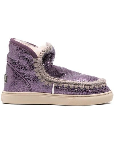 Mou Eskimo Metallic Ankle Boots - Purple