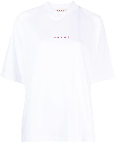 Marni Logo-print Cotton T-shirt - White