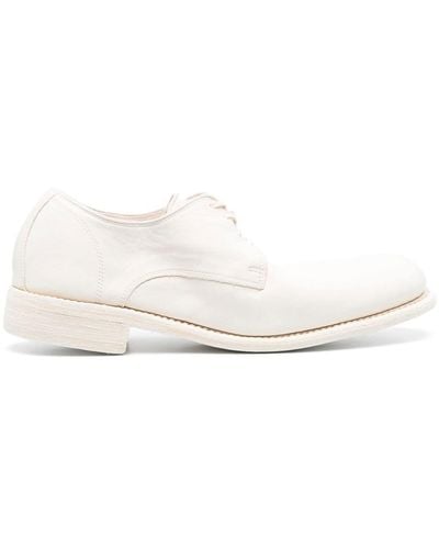 Guidi Leather Derby Shoes - White