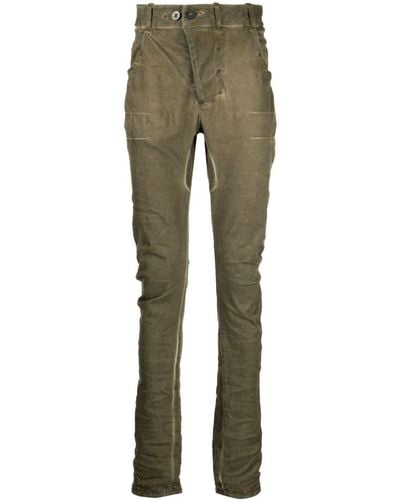 Boris Bidjan Saberi Skinny-Jeans mit tiefem Schritt - Grün