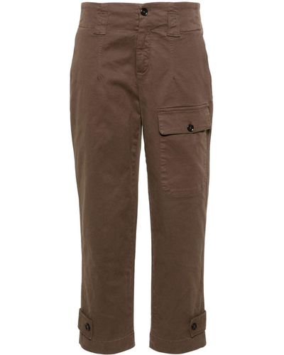 Pinko Pantalones ajustados estilo gabardina - Marrón