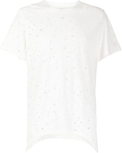 Private Stock T-shirt con effetto vissuto The Vendome - Bianco