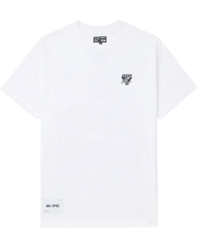 Izzue T-shirt en coton à imprimé graphique - Blanc