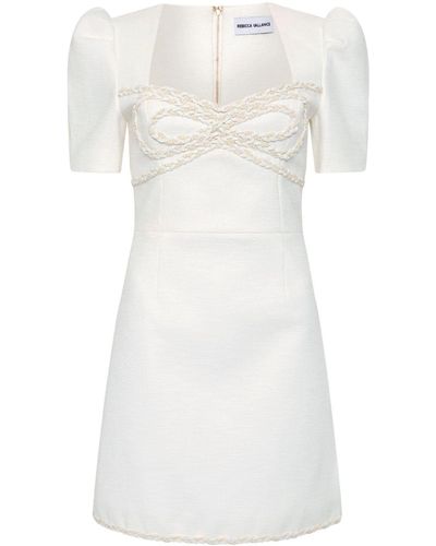 Rebecca Vallance Clarisse Puff-sleeve Minidress - White