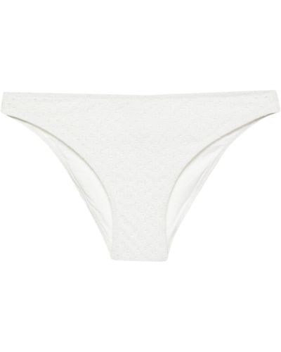 Twin Set Openwork Bikini Bottom - White