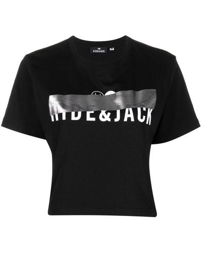HIDE & JACK T-shirt à logo imprimé - Noir
