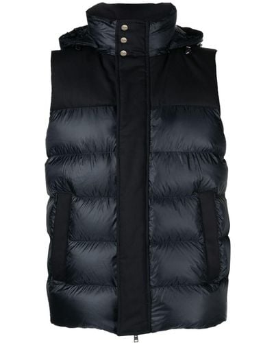 Herno Quilted Hooded Gilet - Black