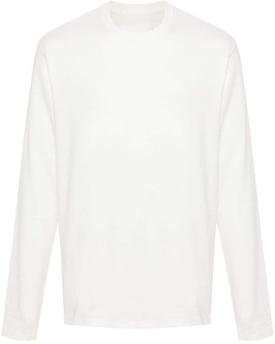 Jil Sander T-shirt en coton à manches longues - Blanc