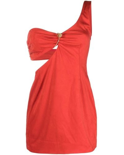 For Love & Lemons Asymmetrische Mini-jurk - Rood