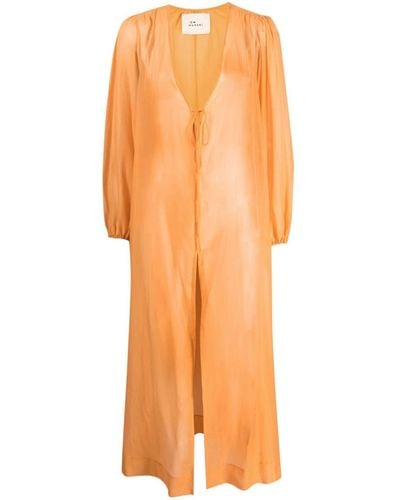 Manebí Kleid aus Seide - Orange