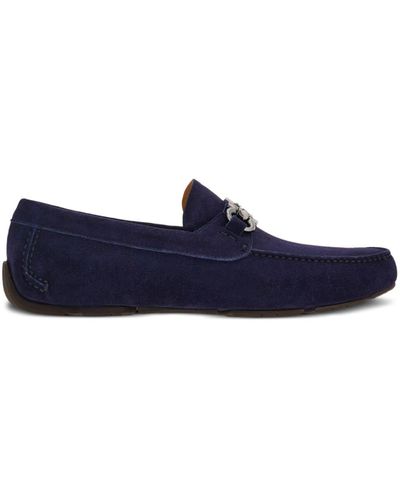 Ferragamo Loafers Met Gancini-gesp - Blauw